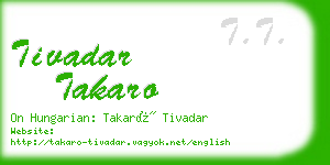 tivadar takaro business card